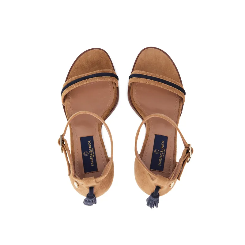 Fairfax and Favor Daisy Heel - Tan/Navy-3